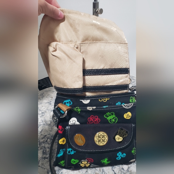 Kathy Van Zeeland Small Crossbody Featuring Colorful Charm Pins - Picture 11 of 14